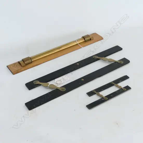 'ASTONMANDA' 1940 ROLLING RULE, EBONY 15"  AND EBONIZED 6" PARALLEL RULES